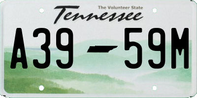 TN license plate A3959M