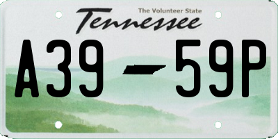 TN license plate A3959P