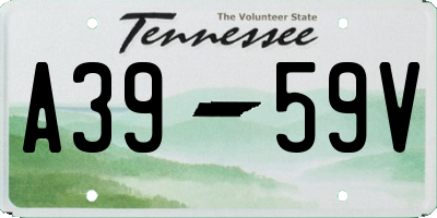 TN license plate A3959V