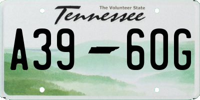 TN license plate A3960G