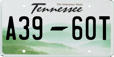 TN license plate A3960T