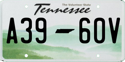 TN license plate A3960V