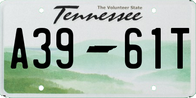 TN license plate A3961T