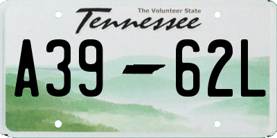 TN license plate A3962L