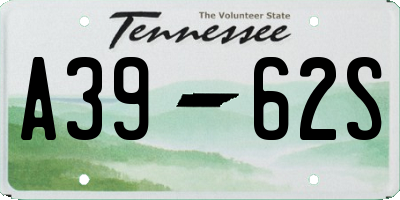 TN license plate A3962S
