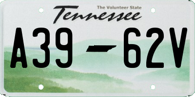 TN license plate A3962V