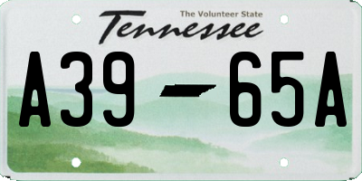 TN license plate A3965A