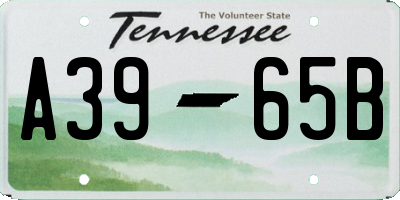 TN license plate A3965B