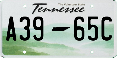 TN license plate A3965C