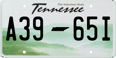 TN license plate A3965I