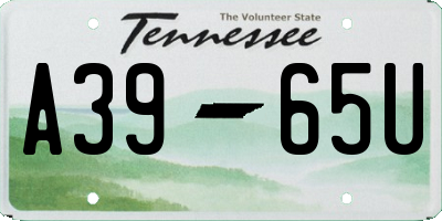 TN license plate A3965U