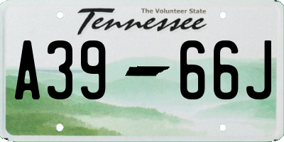 TN license plate A3966J