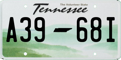 TN license plate A3968I