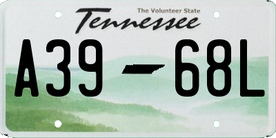 TN license plate A3968L