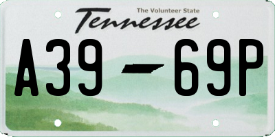 TN license plate A3969P