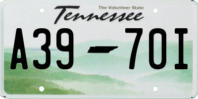 TN license plate A3970I