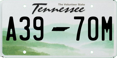 TN license plate A3970M