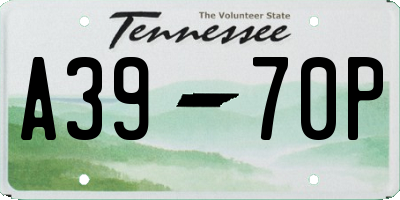 TN license plate A3970P