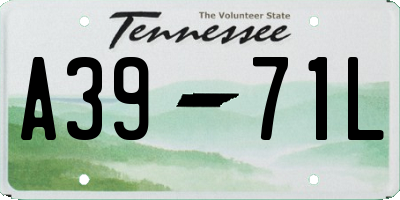 TN license plate A3971L