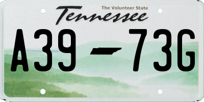 TN license plate A3973G