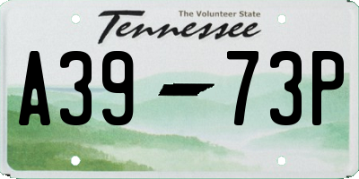 TN license plate A3973P
