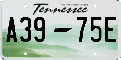 TN license plate A3975E