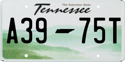 TN license plate A3975T