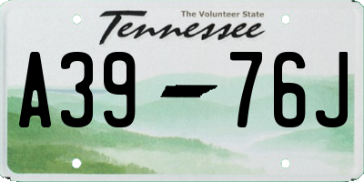 TN license plate A3976J