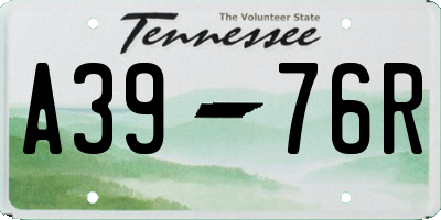 TN license plate A3976R