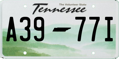 TN license plate A3977I