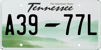 TN license plate A3977L