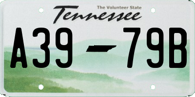 TN license plate A3979B