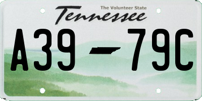 TN license plate A3979C