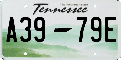 TN license plate A3979E