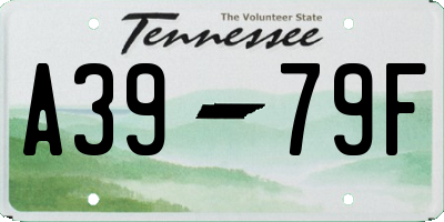 TN license plate A3979F