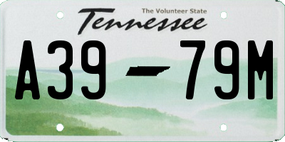 TN license plate A3979M