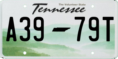 TN license plate A3979T