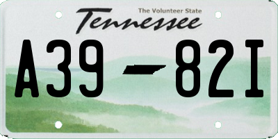 TN license plate A3982I