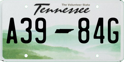 TN license plate A3984G