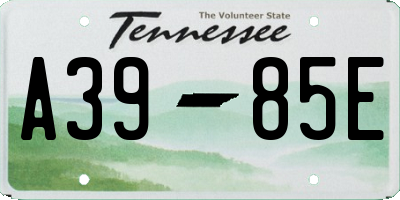 TN license plate A3985E