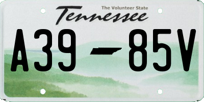 TN license plate A3985V