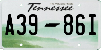 TN license plate A3986I
