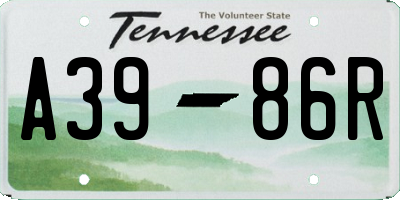 TN license plate A3986R