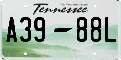 TN license plate A3988L