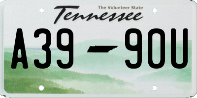 TN license plate A3990U
