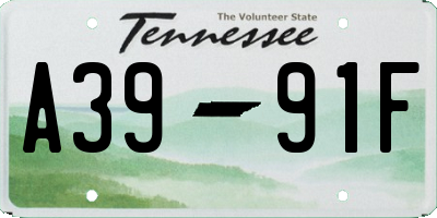 TN license plate A3991F