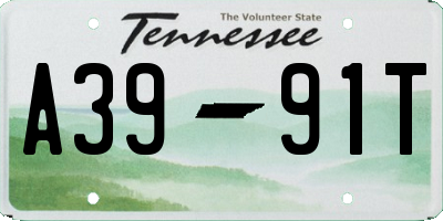 TN license plate A3991T