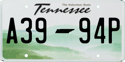TN license plate A3994P