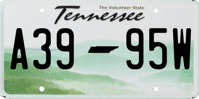 TN license plate A3995W