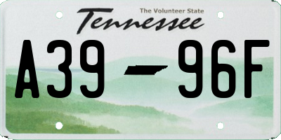 TN license plate A3996F